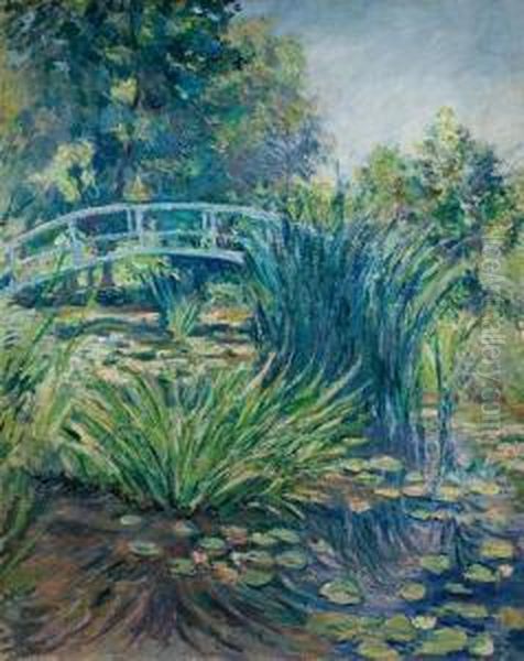 Le Jardin De Monet A Giverny Oil Painting by Blanche Hoschede-Monet