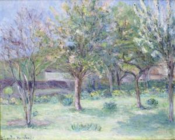 Verger Et Jardin A Giverny Oil Painting by Blanche Hoschede-Monet