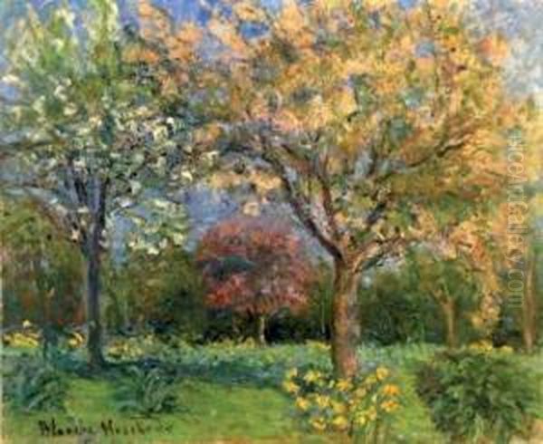 Le Jardin Fleuri Oil Painting by Blanche Hoschede-Monet