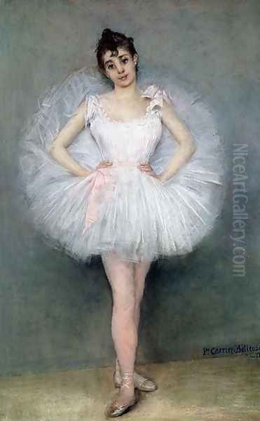 Portrait of a Young Ballerina Oil Painting by Pierre Carrier-Belleuse