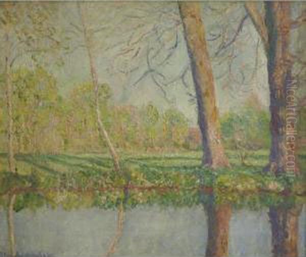 Bord De Riviere Oil Painting by Blanche Hoschede-Monet