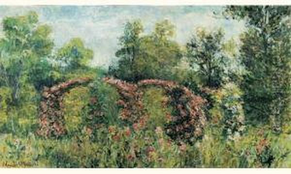 La Roseraie. Oil Painting by Blanche Hoschede-Monet