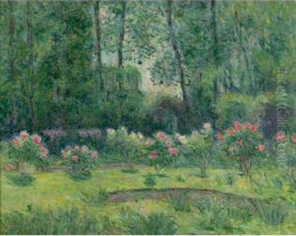 La Roseraie Du Jardin Monet A Giverny Oil Painting by Blanche Hoschede-Monet