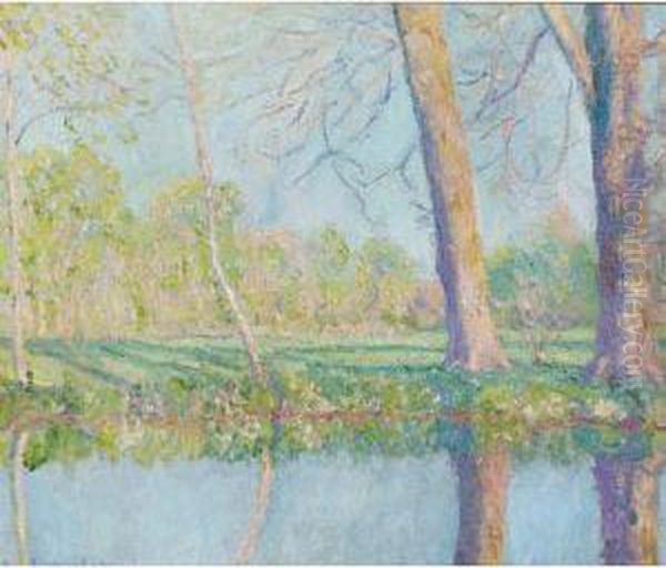 Bord De Riviere Oil Painting by Blanche Hoschede-Monet