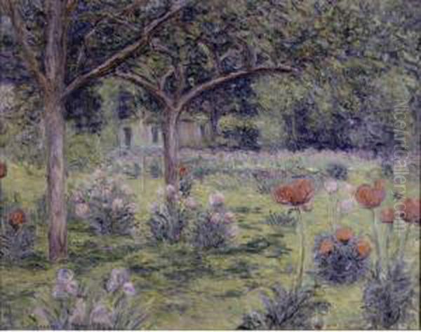 Le Jardin De Monet A Giverny Oil Painting by Blanche Hoschede-Monet