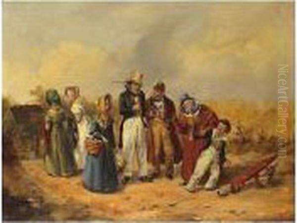 Sunday Promenade Oil Painting by Theodor Hosemann