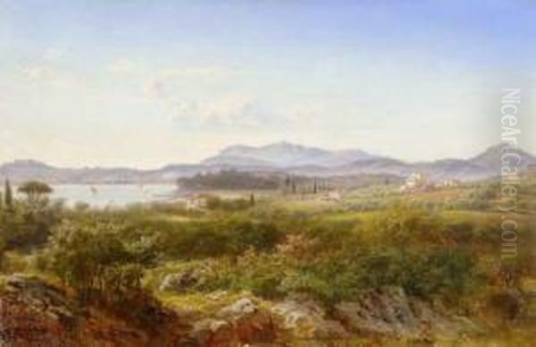 Vue De Lagoubran (var) Oil Painting by Edouard Jean Marie Hostein