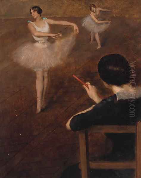 The ballet class Oil Painting by Pierre Carrier-Belleuse