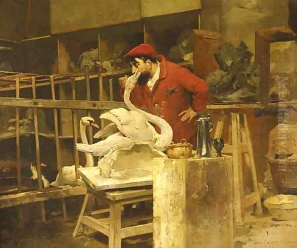 The Animal Sculptor Oil Painting by Pierre Carrier-Belleuse