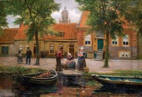 L'inspection De La Peche Oil Painting by Henri Houben