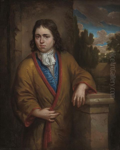 Portrait Of A Young Man Oil Painting by Arnold Houbraken