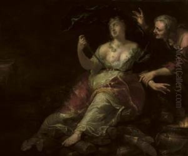 The Death Of Dido Oil Painting by Arnold Houbraken