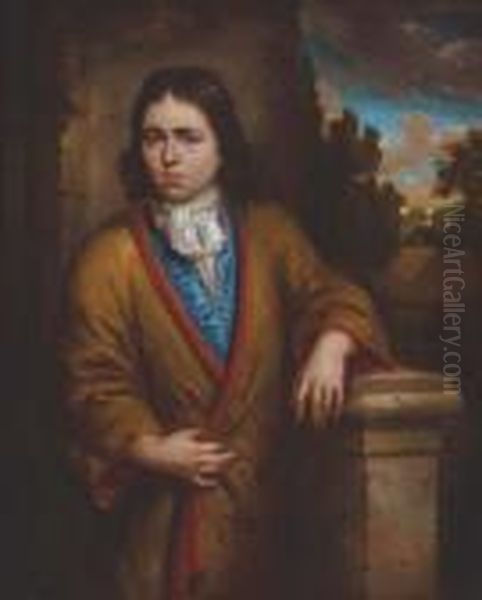 Portrait Of A Young Man Oil Painting by Arnold Houbraken