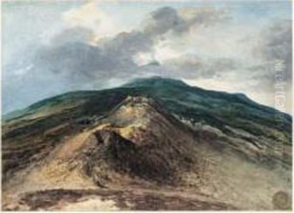 Les Crateres De L'etna Oil Painting by Jean-Pierr Houel