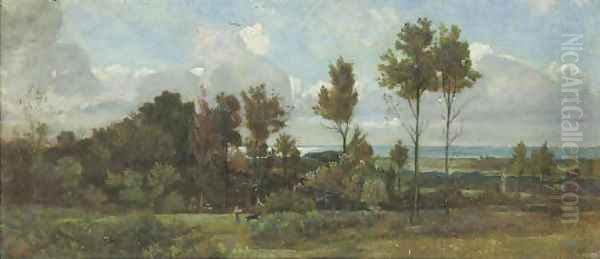 In the Campagna Oil Painting by Giovanni Costa