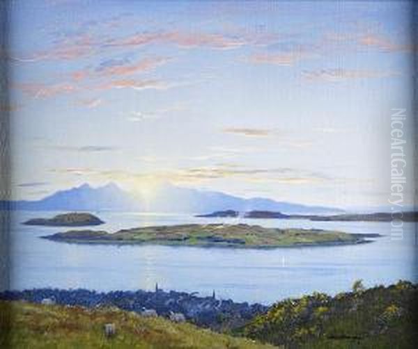 Evening On The Firth Of Clyde Oil Painting by Robert Houston