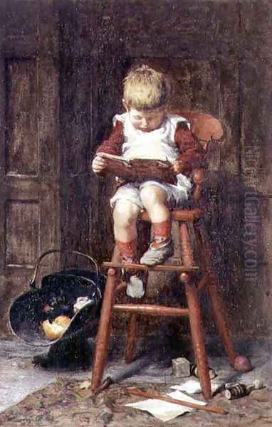 In the High Chair Oil Painting by Frederick George Cotman