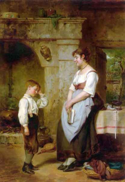 The Lesson Oil Painting by Leon Caille