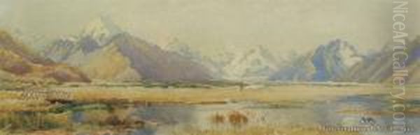 Mount Cook Oil Painting by Charles Henry Howorth