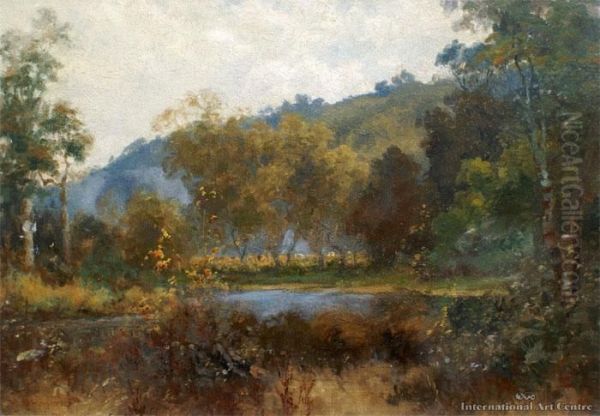 Heathcote, Canterbury Oil Painting by Charles Henry Howorth