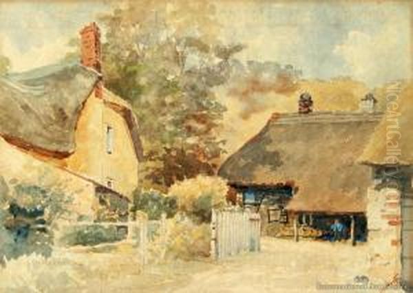 Branscombe, Devon Oil Painting by Charles Henry Howorth