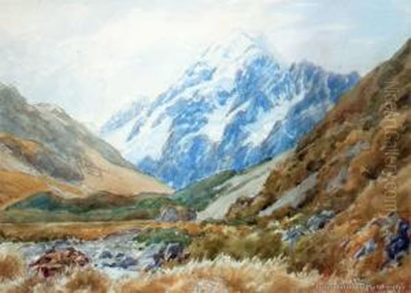 Mt Cook Oil Painting by Charles Henry Howorth