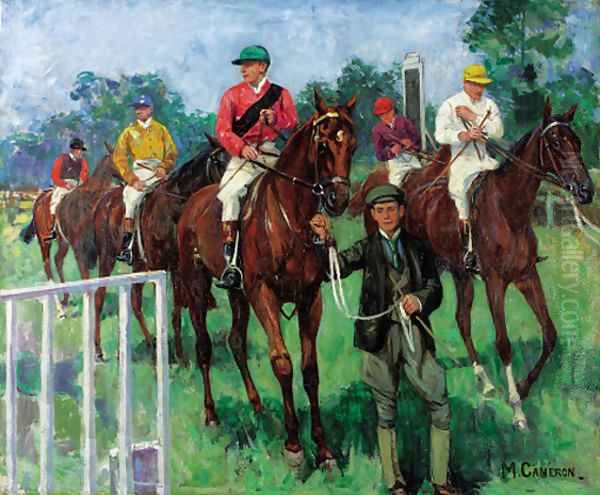 Hurst Park Races, Middlesex Oil Painting by Mary Cameron