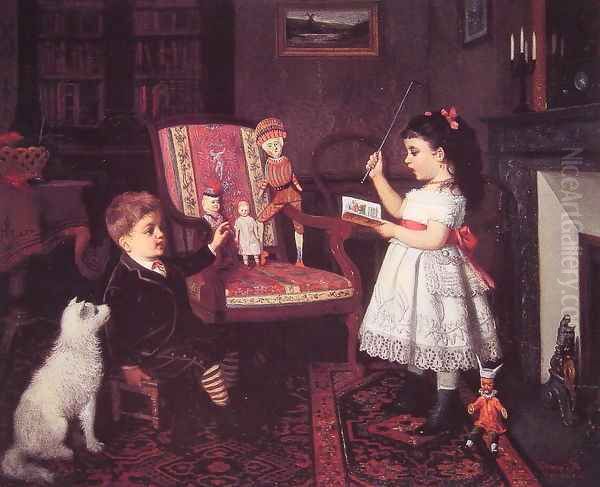 The Lesson Oil Painting by James Wells Champney