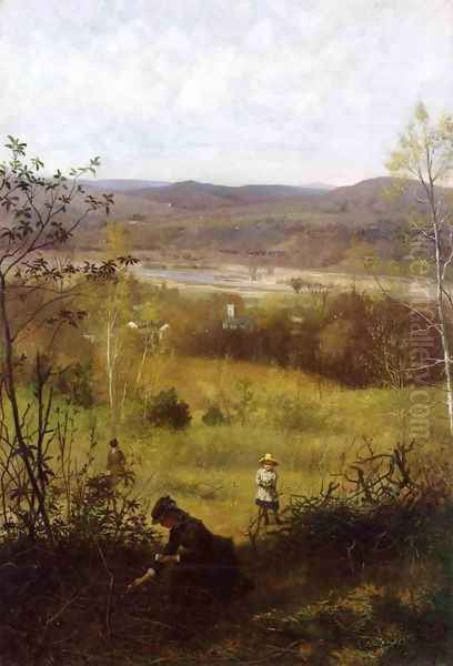 Deerfield Valley Oil Painting by James Wells Champney