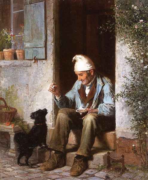 The Little Beggar Oil Painting by James Wells Champney