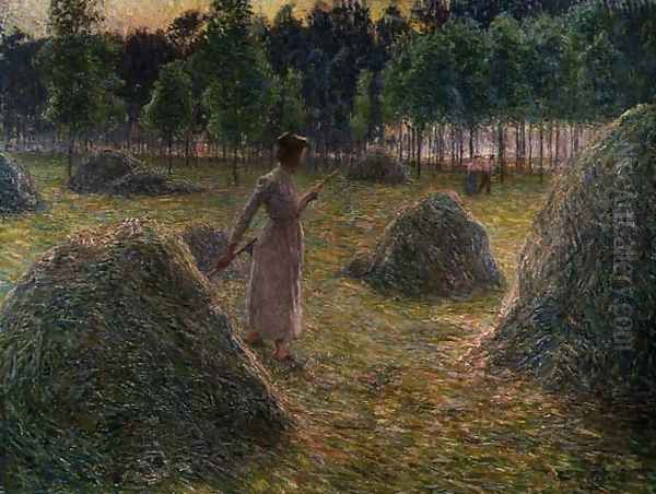 The Gleaners, mid 1890s Oil Painting by Emile Claus