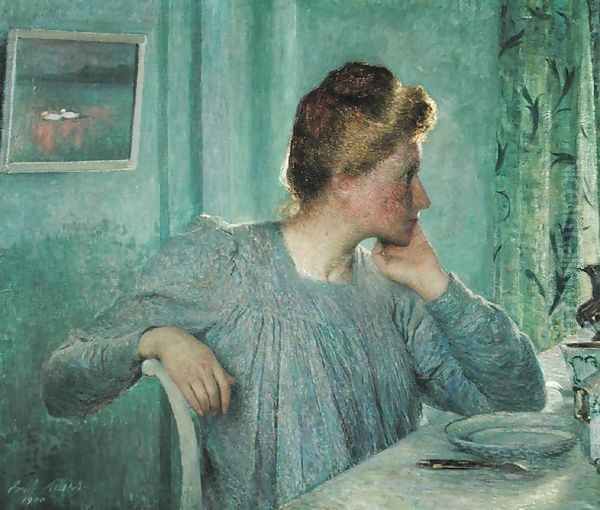 Portrait of a Woman, 1900 Oil Painting by Emile Claus