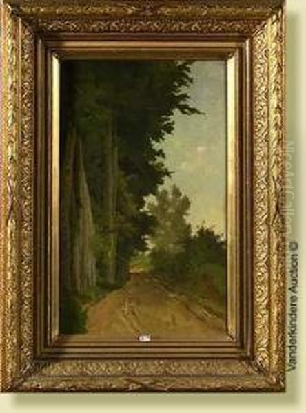 Chemin En Lisiere De Foret Oil Painting by Edouard Jules Joseph Huberti