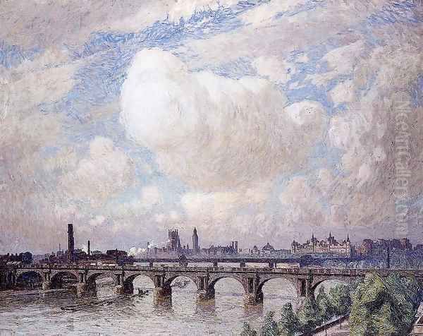 Waterloo Bridge in the Sun 1916 Oil Painting by Emile Claus