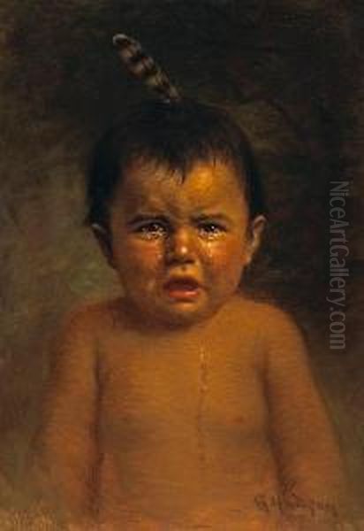 Child Crying Oil Painting by Grace Carpenter Hudson