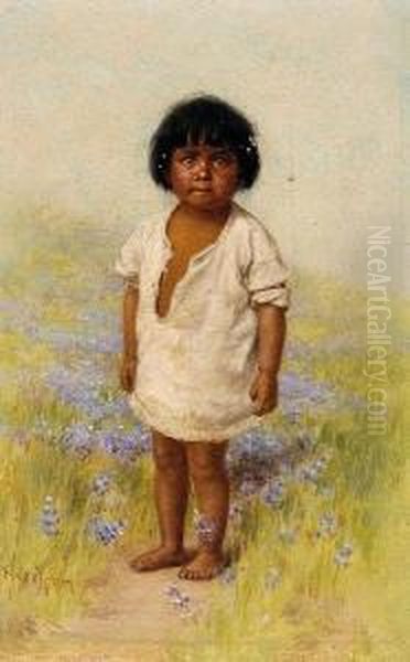 Pomo Child Oil Painting by Grace Carpenter Hudson