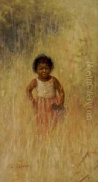 Indian Girl With Kachina Oil Painting by Grace Carpenter Hudson