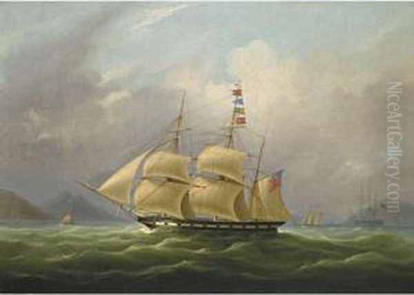 The Barque Sylph, Beloging To Mr. Alexander Robertson Off Themacao, China Oil Painting by William Huggins