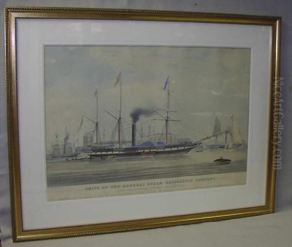 Ships Of The General Steam Navigation Company Oil Painting by William Huggins