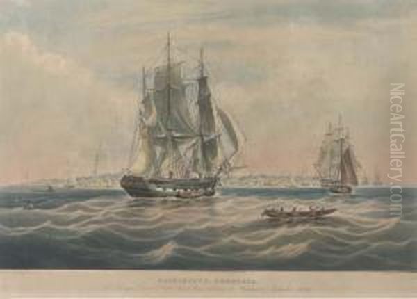 Georgetown, Demerara, The Barque
 Caesar, Captain Frances Sims,entering The Harbour, September 1839, By 
C. Rosenberg by William Huggins