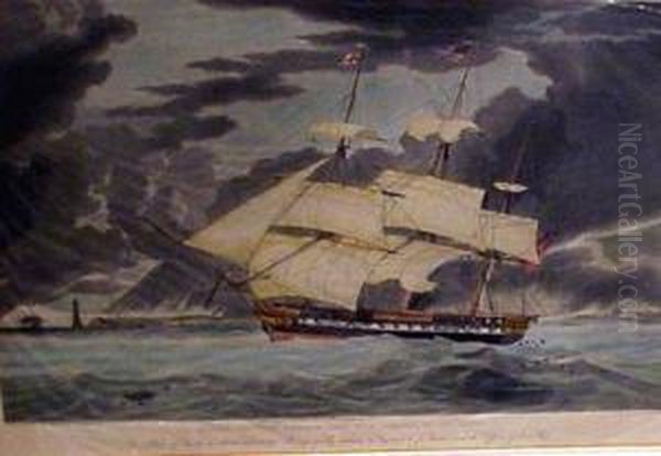 H.m.s. Winchester Oil Painting by William Huggins