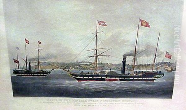 Ships Of The General Steam Navagation Company Oil Painting by William Huggins