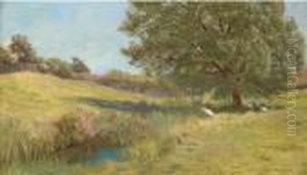 Noonday Oil Painting by Arthur Hughes