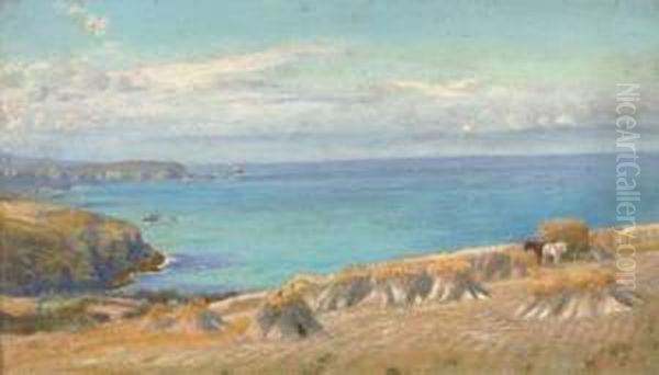 Godrevy Light Oil Painting by Arthur Hughes