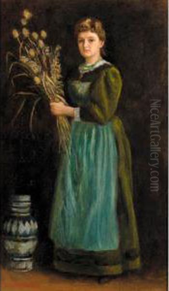 Lucy Hill Oil Painting by Arthur Hughes