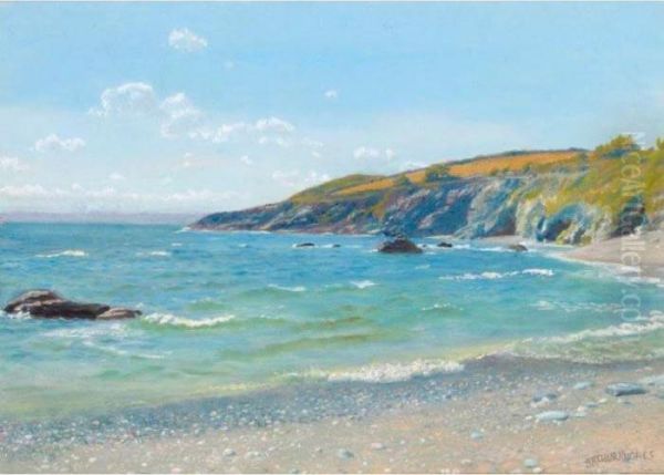 Perran Point, Cornwall Oil Painting by Arthur Hughes