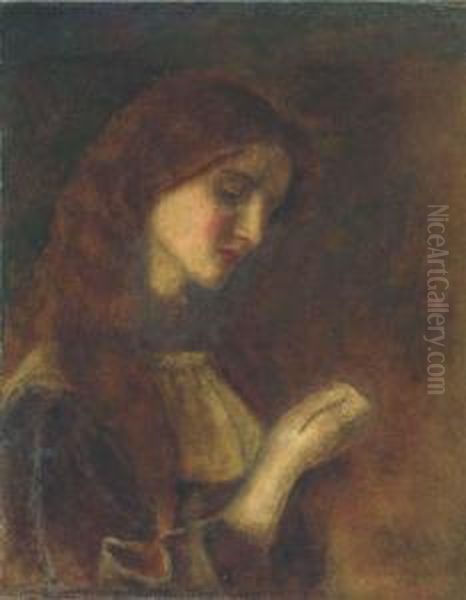 Madeleine Oil Painting by Arthur Hughes