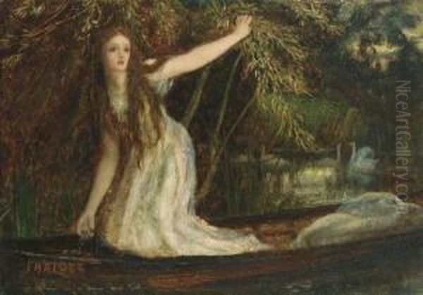 The Lady Of Shalott Oil Painting by Arthur Hughes