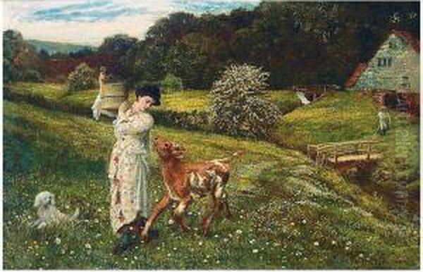 Returning Home Oil Painting by Arthur Hughes