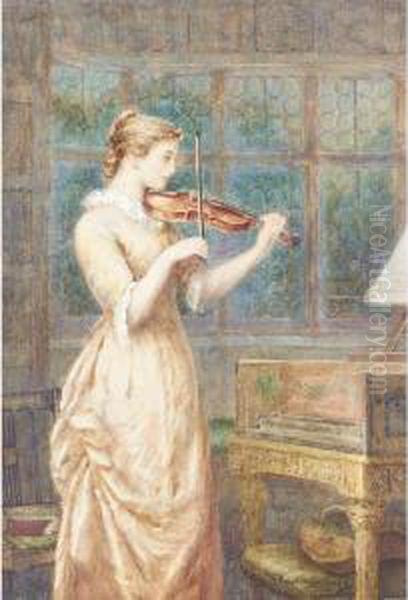 The Recital Oil Painting by A. Foord Hughes